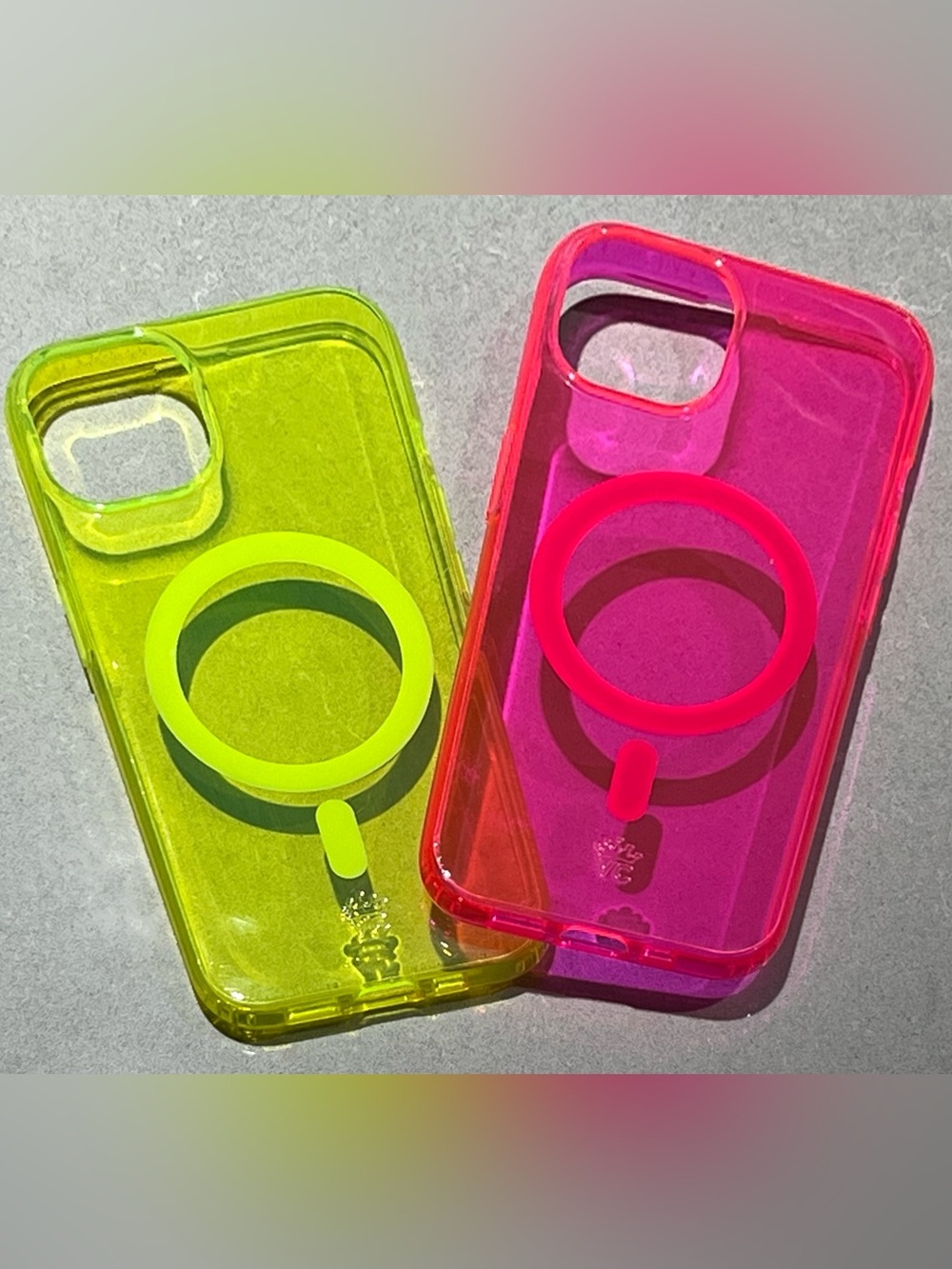 🩷💛Neon Yellow & Pink Velvet Caviar Cases for iPhone 13 🩷💛